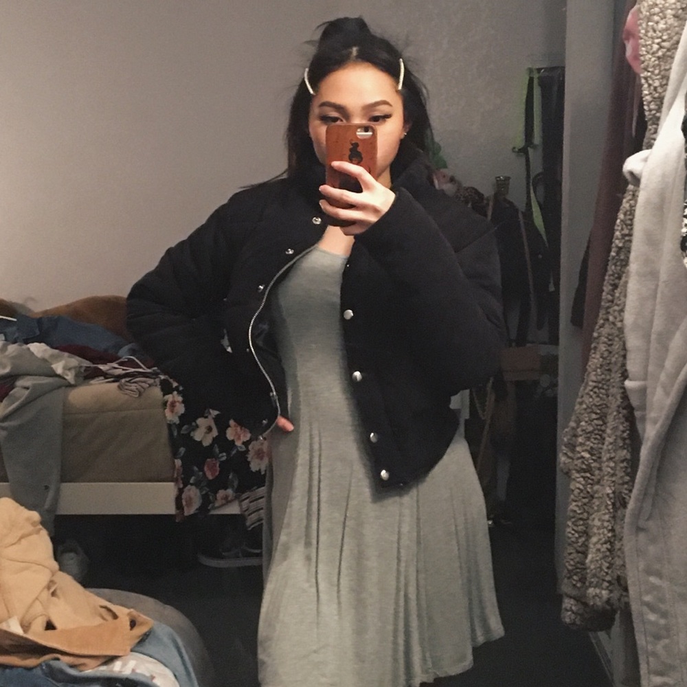 PLAIN GREY DRESS